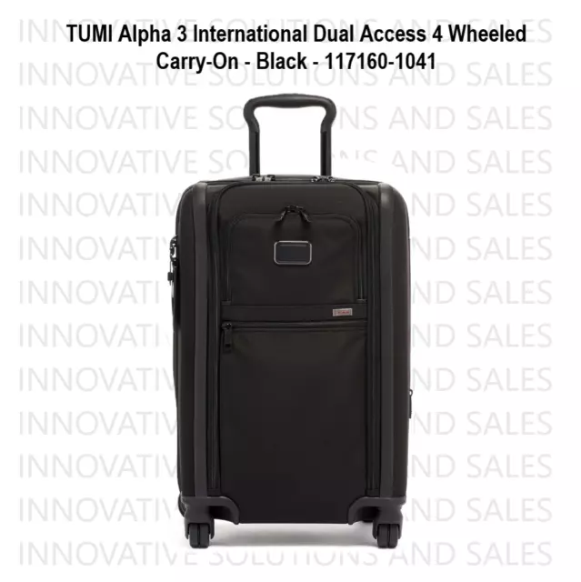 TUMI Alpha 3 International Dual Access 4 Wheeled Carry-On - Black - 117160-1041