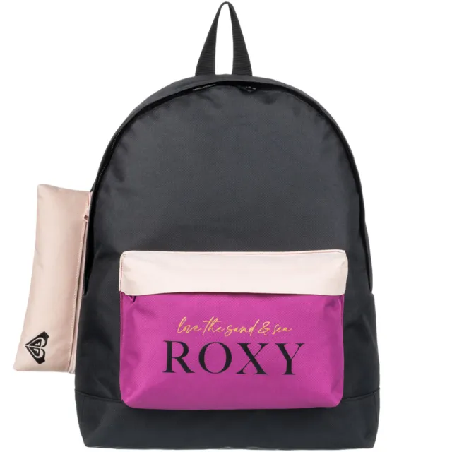 Roxy Womens Classic Spirit Adjustable Strap Travel Backpack Bag - Anthracite