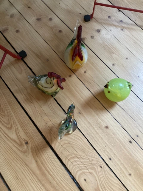 6 Stück Mini Glas Schildkröten - Handgeblasene Tierfiguren Für Deko & Sammler