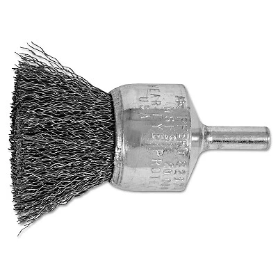 Standard Duty Crimped End Brushes, Carbon Steel, 20,000 rpm, 1" x 0.01" Advance