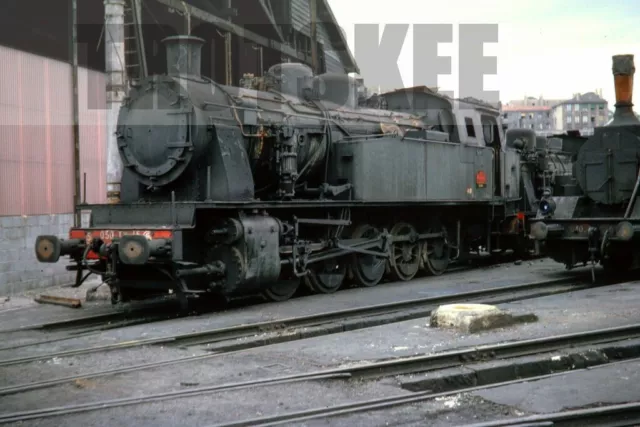 35mm Slide SNCF French Railways Steam Loco 050 TX 15 St Etienne 1962 Original SC