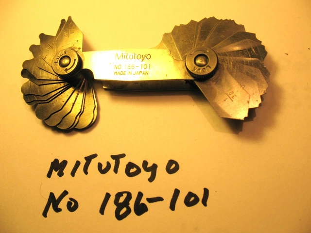 MITUTOYO RADIUS GAGE Set No. 186-101 $24.99 - PicClick