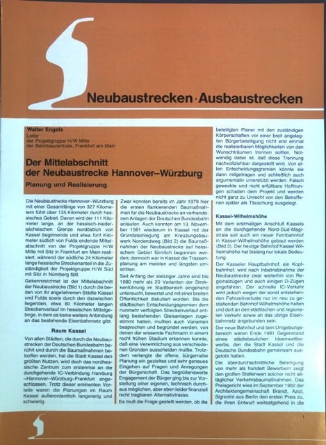 Der Mittelabschnitt der Neubaustrecke Hannover-Würzburg im Mittelabschnitt: Plan