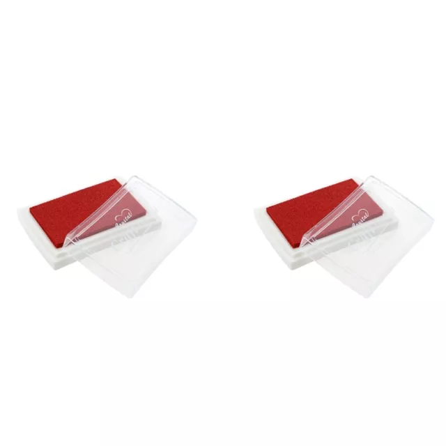 2X Tintenpad Tintenfarbe Rot Fingerabdruck Kinder V5U38221