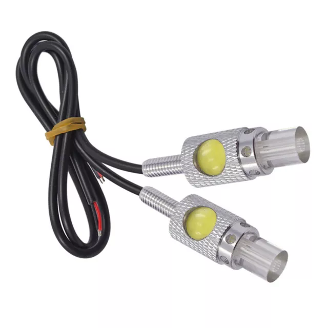 2 Stück 12V Universal Auto-Kennzeichen Lampe weiß Schraube Bolzen Glühbirne
