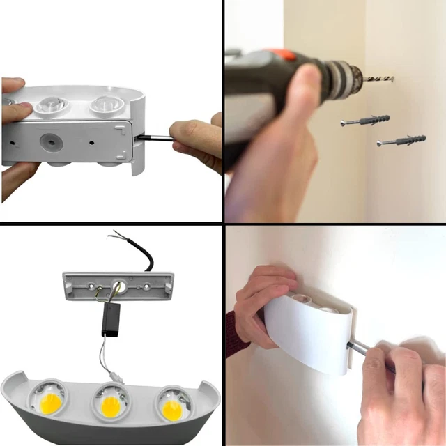 Applique Parete LED Bianco Interno Esterno 18W Doppia Luce Up&Down Impermeabile 5