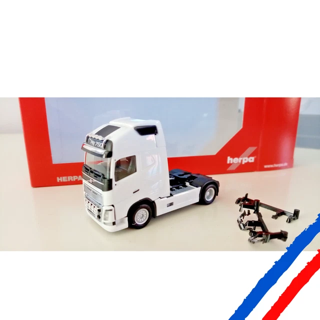 Herpa Volvo FH Tracteur – Maquette 1/87, 25 Pièces, Blanc, Collection Modélisme, Dès 14 Ans