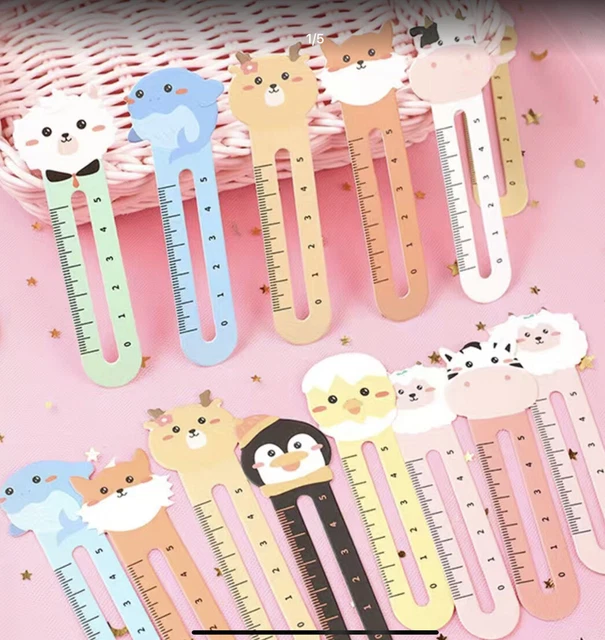 15 Cute Little Animal Bookmarks / Rulers For Kids 10cm Great For Party Bags