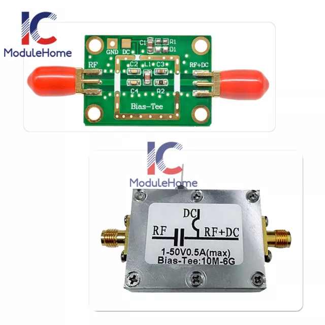 Amplificador de camiseta de sesgo de sesgo de sesgo de RF de 10 MHz-6 GHz + estuche LNA radio HAM RTL SDR