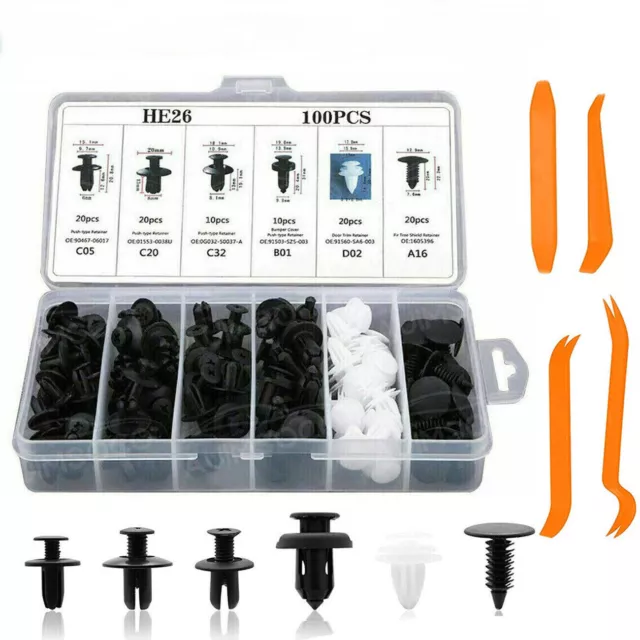 Accessories Clip Trim Car Push Pin Rivet Bumper Door Panel Retainer Fastener Kit