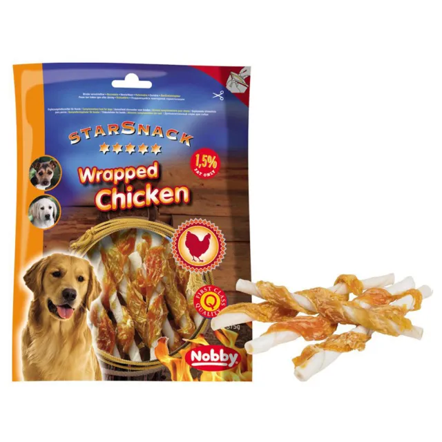 Nobby perros Starsnack barbacoa envuelta pollo 375 g, PVP 15,99 EUR, NUEVO