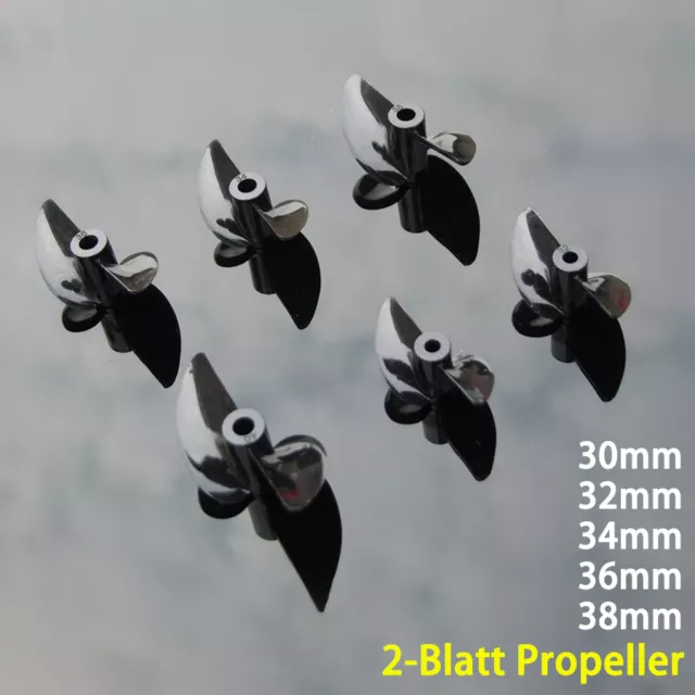 PC Harz Boot Paddel 2-Blatt Propeller Hohe Festigkeit Für 3mm/4mm RC Boot Welle