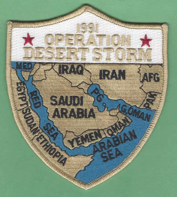 Operation Desert Storm Military Campaign Patch Map