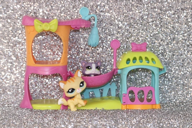 LITTLEST PET SHOP Authentic LPS Meow Manner #2033 #2034 + House Kitten ...