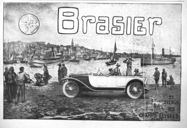 Publicité De Presse 1919 Automobiles Brasier Voitures De Grand Luxe