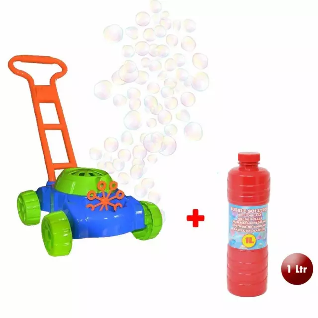 Seifenblasen Rasenmäher Maschine Kinder Spielzeug Garten Auto-blase Geschenk NEU