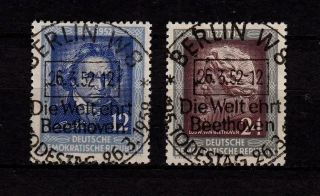 105908/ DDR 1952 – Mi 300-301 – Beethoven – gestempelt
