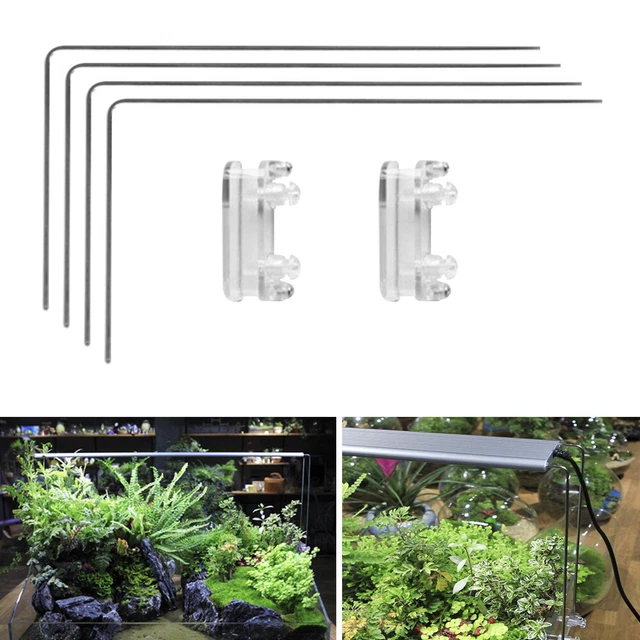Stainless Steel Screwdriver Fish Tank Aquarium Light Stand Kit Lighting Holder