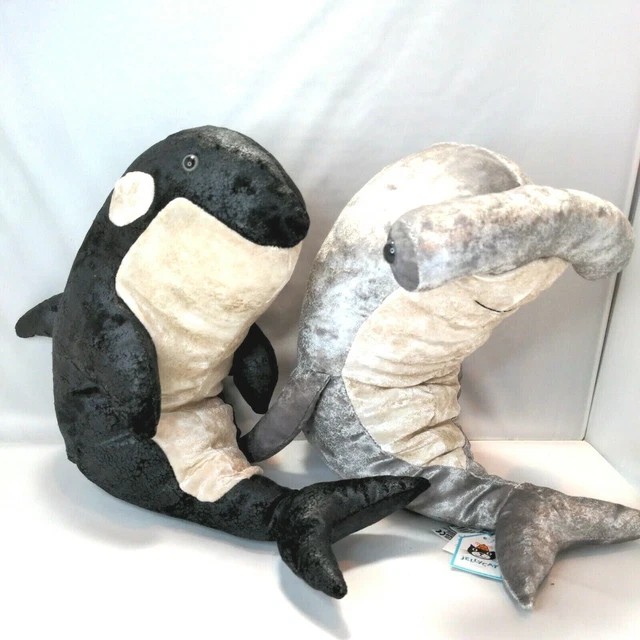 JELLYCAT VINCENT THE Orca And Valentino The Hammerhead Shark Plush