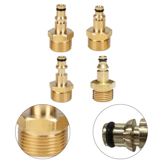 Adattatore per tubo idropulitrice ad alta pressione M22, in ottone massiccio, strumento di conversione rapido, filettatura maschio, raccordo da giardino per Lavor AR Leach Series (per AR