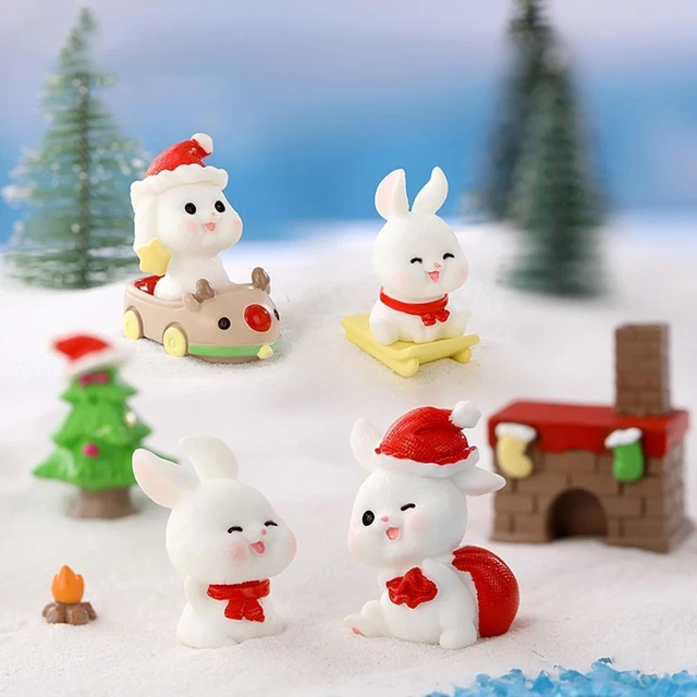 Feen garten Mikro landschaft Weihnachts kaninchen figuren Miniatur-Bunny
