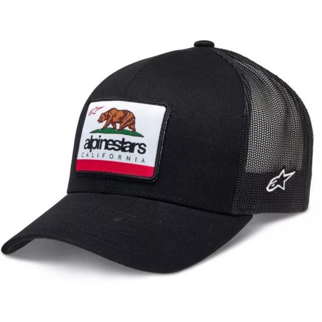 Alpinestars Cali 2.0 California Trucker Mesh Black Cap Hat "One Size Fits Most"