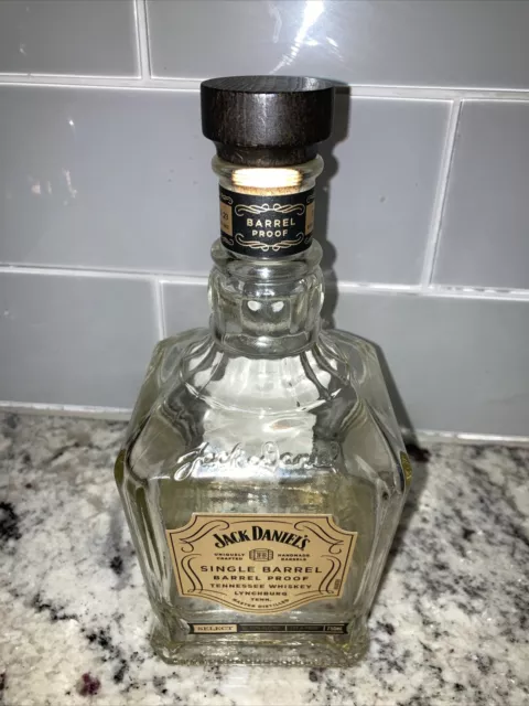 Jack Daniels Single Barrel Barrel Proof EMPTY Whiskey Bottle w/ Cork
