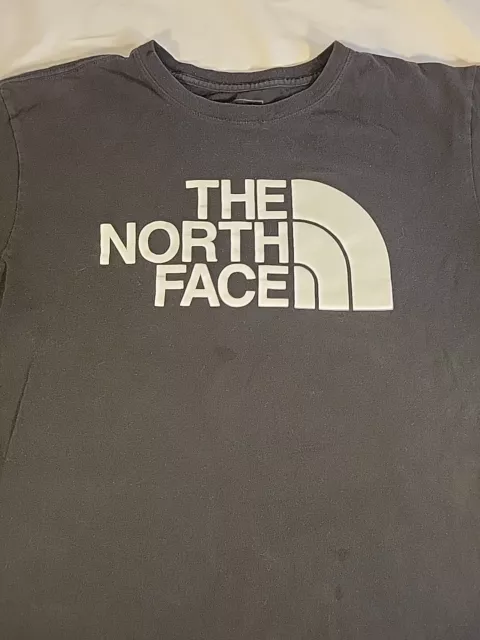 The North Face T-Shirt Men Standard Fit Black White Logo Printed Size Large