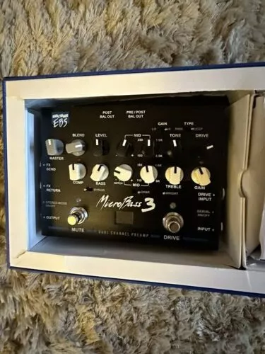 EBS Microbass 3 Bass Preamp, Di Box, Headphone Amp Tuner.