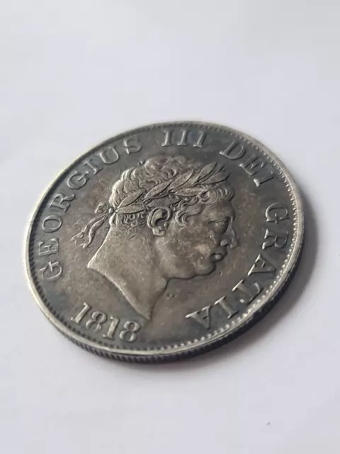 1818 Silver half crown George III
