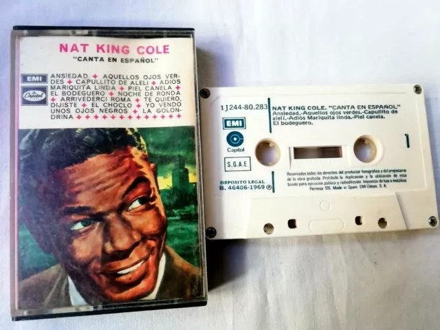 Nat King Cole Canta en Español EMI Cinta cassette 1969 Coleccionista usado