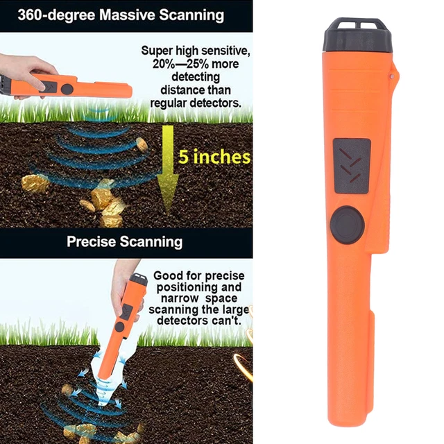 Silberner Schatzfinder Hochempfindlicher LED-Metalldetektor Für Den Garten
