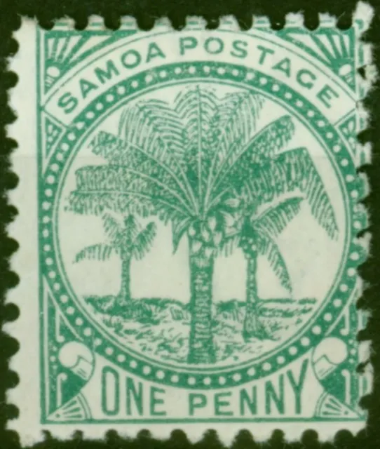 Samoa 1895 1d Green SG58 Fine MM (3)