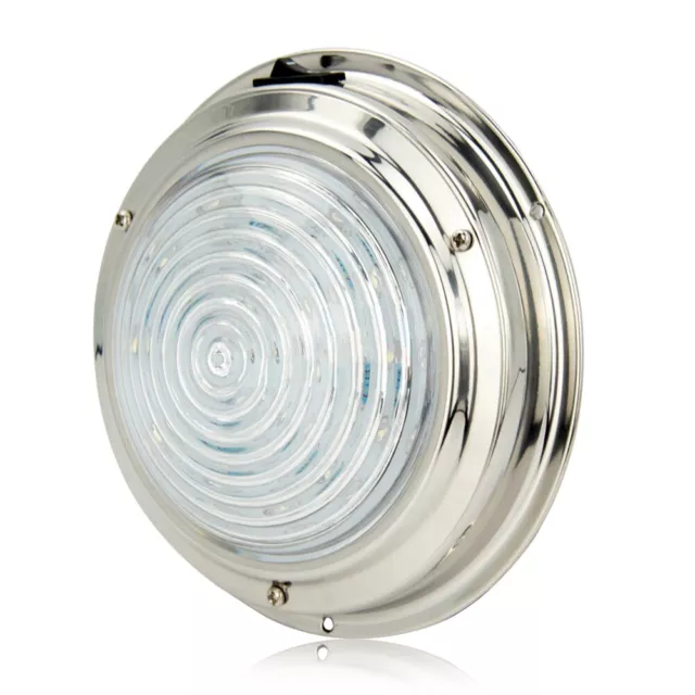 LED White Marine Cabin Dome Ceiling Light for Boat Marine RV Yacht Lamp 5.5"