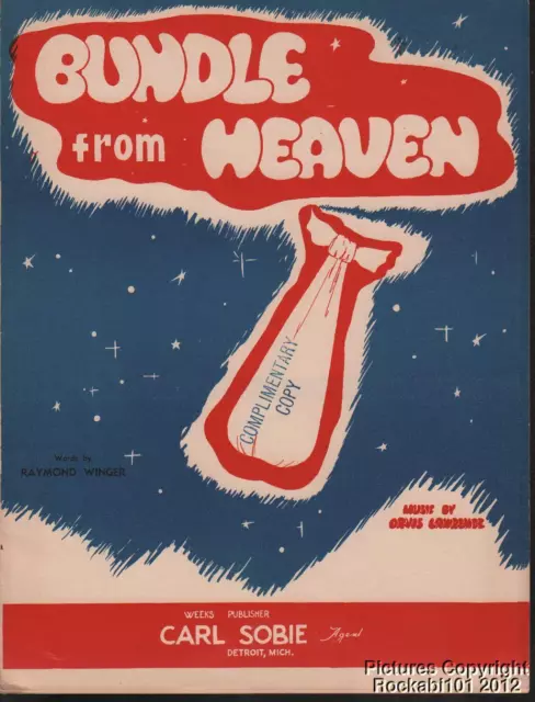 1942 Raymond Winger Y Orvis Lawrence Hoja Música (Paquete De Heaven)