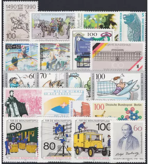 Berlin Jahrgang 1990 ** MNH postfrisch / gestempelt komplett Nr. 860-879