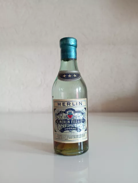 Very old mini bottle cognac Merlin 3 stars 5cl
