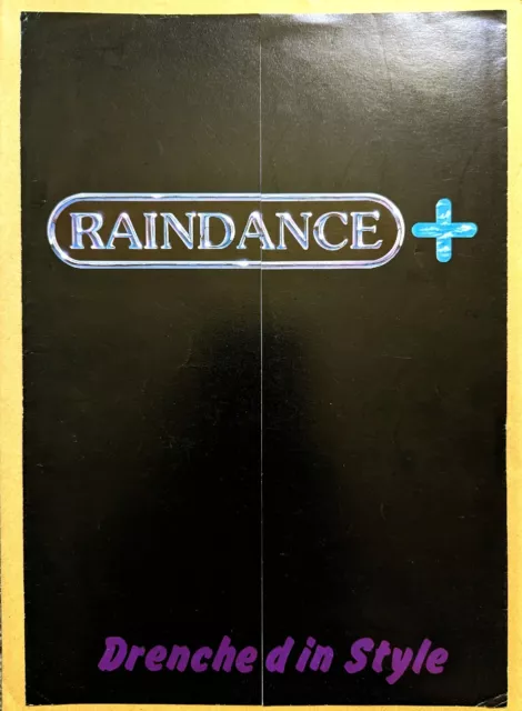 RAINDANCE RAVE MERCHANDISE FLYER EARLY 90’s VERY GOOD CONDITION