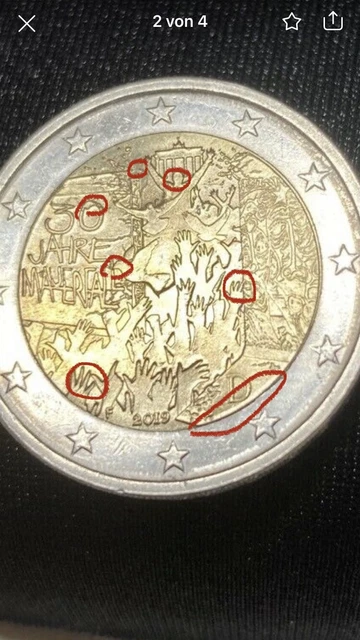 2 Euro Münze 30 Jahre Mauerfall Fehlprägung Unterschied 2 EURO MÜNZE Fehlprägung 30 Jahre Mauerfall EUR 199,00 - PicClick DE