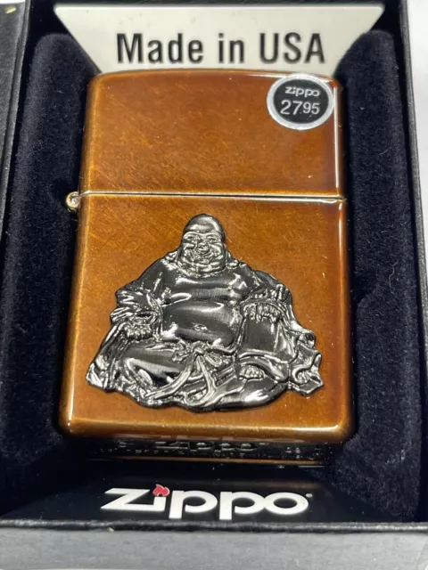 Zippo 2006 Buddah Toffee Finish Lighter Sealed In Box R990