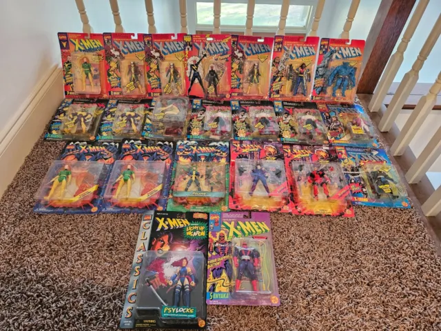 Toy biz X-Men Lot (22) IN PACKAGES X-Force 1990s Rogue, Phoenix, Beast,