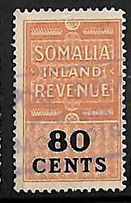 ZA0181b4   - Italian Colonies SOMALIA - STAMPS - FISCAL STAMPS Revenue - USED