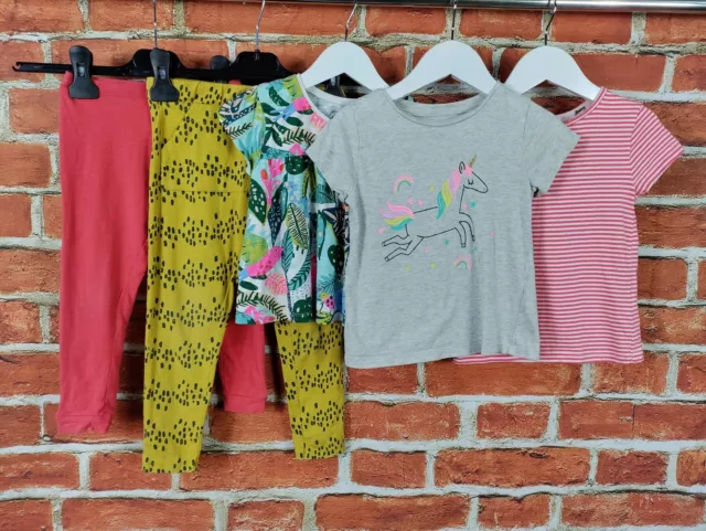GIRLS BUNDLE AGE 3-4 YEARS GAP NEXT ZARA etc SUMMER UNICORN TOPS LEGGINGS 104CM
