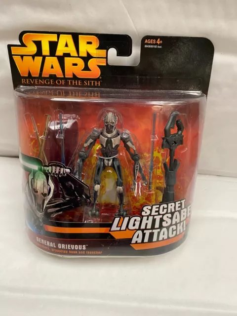 Star Wars Revenge Of The Sith General Grievous Secret Lightsaber Attack Figure