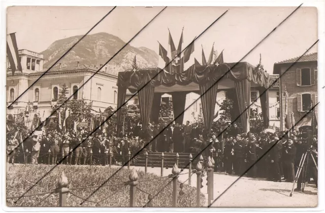 Bologna Vergato car.fotog 1925 inaug. Monumento caduti WW1 Umberto Savoia fp nvg