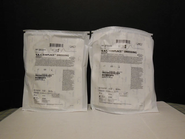 (2) KCI M8275040 V.A.C. Simplace Featuring Granufoam Spiral Dressing Medium #!
