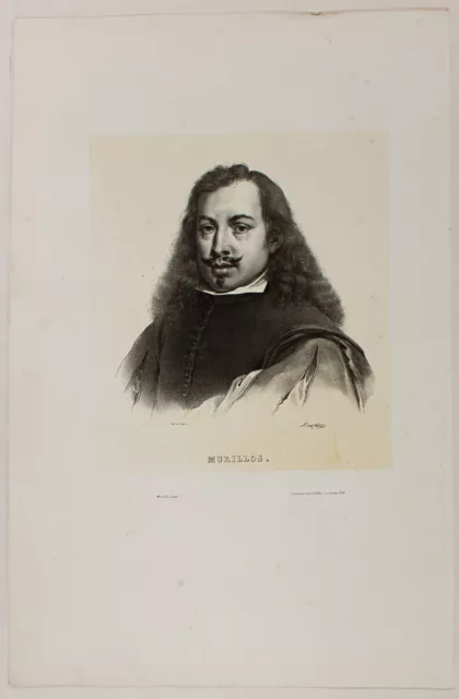 C. MAURAISSE (19.Jhd), Porträt Murillo (1618-1682), um 1830, Lithographie 2