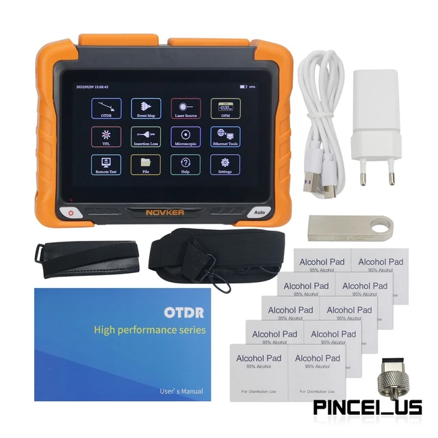 NK6200-S2 OTDR Optical Time Domain Reflectometer 7" Capacitance Touch Screen