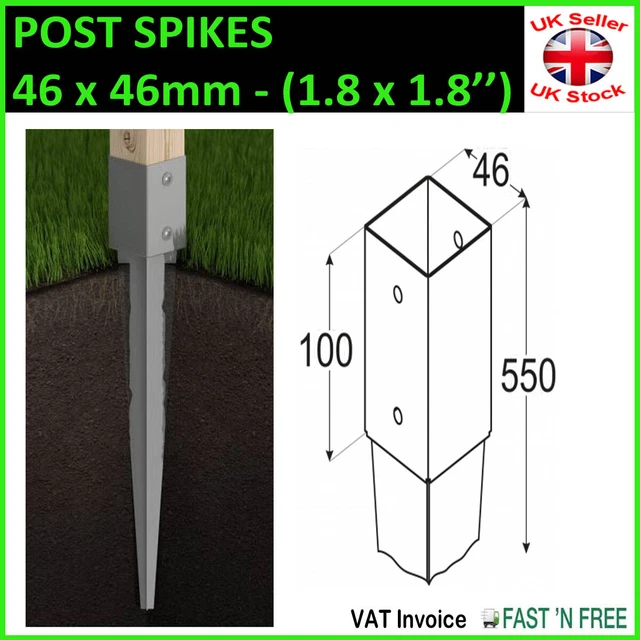 GROUND SPIKE ANCHOR Galvanised Drivein Post PERGOLA Support Holder