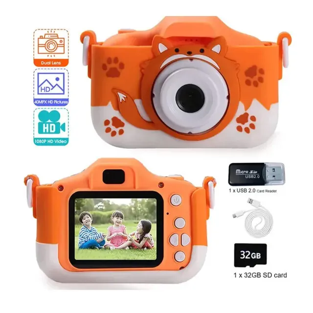 Appareil photo numérique pour enfants Dwfit pour enfants Écran 2,0 pouces  Vidéo 20,0MP, carte mémoire 32 Go incluse 
